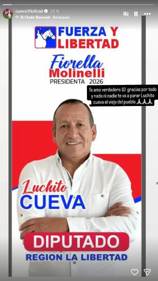 Christian Cueva defiende a su padre tras fuertes declaraciones de Pamela Lpez. (Instagram)