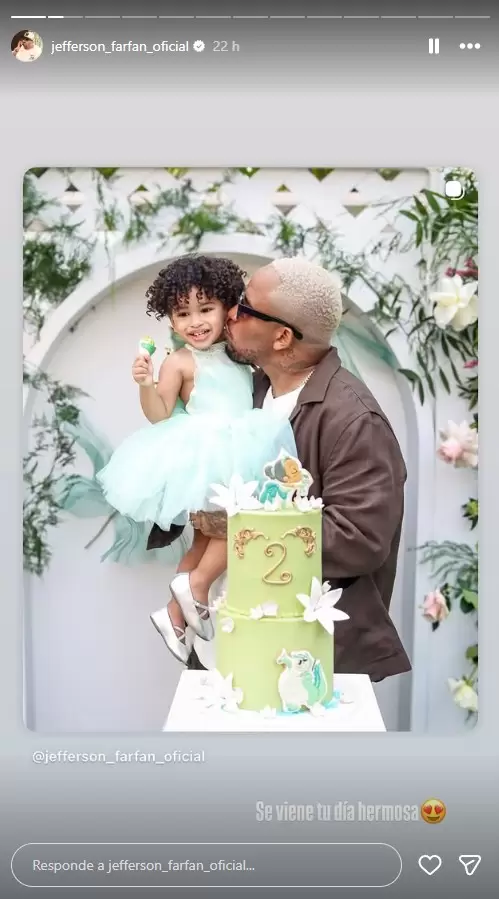Jefferson Farfn y su historia con su hija. (Instagram)
