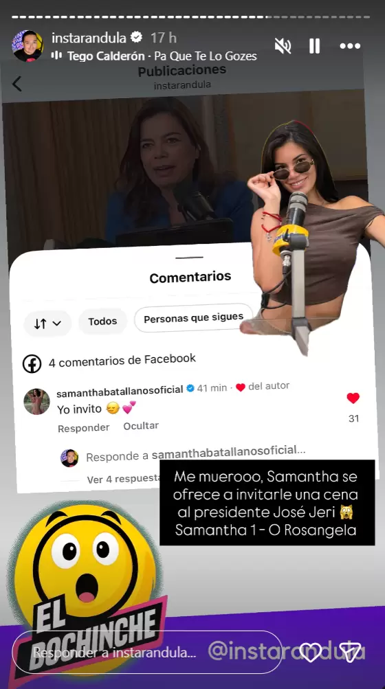 Respuesta de Samantha Batallanos.