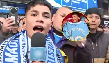 El joven relator peruano llega a Radio Marca para narrar uno de los partidos ms esperados.