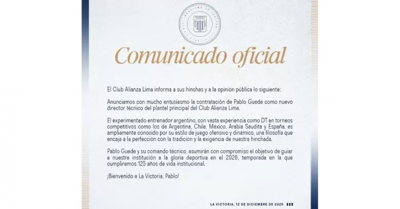 Alianza presentó de manera oficial a Pablo Guede