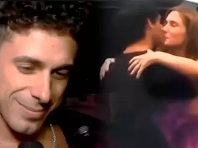 Hugo Garca se pone nervioso al ver beso de Alessia Rovegno y su nuevo novio