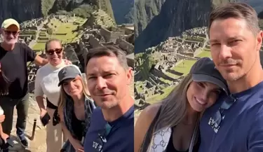 'Cachaza' reaparece en Cusco acompa�ada de los padres de su futuro esposo, Andr� Bankoff.