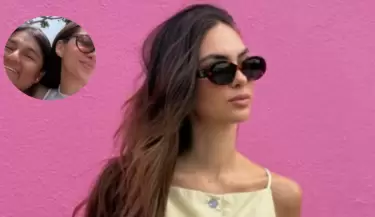 Natalie V�rtiz viaj� con su familia y nana a Estados Unidos.