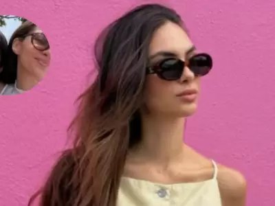 Natalie V�rtiz viaj� con su familia y nana a Estados Unidos