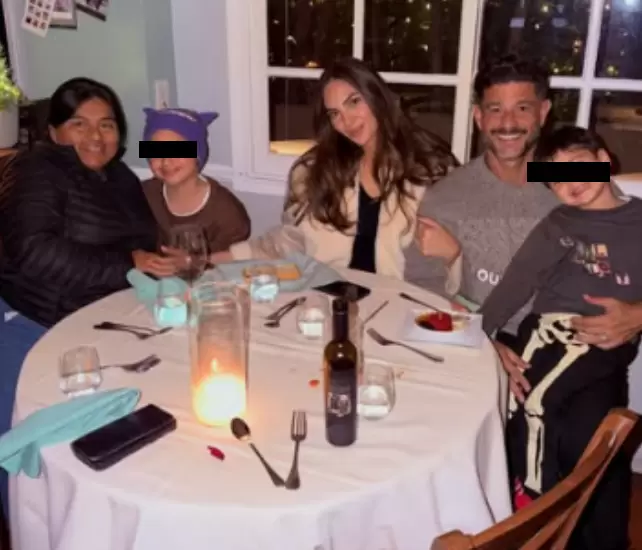 Natalie Vértiz y su nana en Los Ángeles