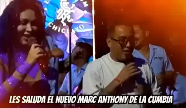 Christian Cueva se autoproclama el "nuevo Marc Anthony de la cumbia" durante su show.
