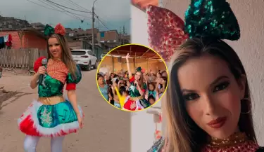 Greissy Ortega se reinventa como animadora infantil durante fiestas navide�as.
