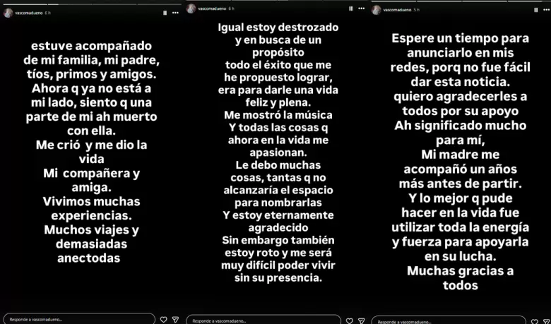 Historias de Vasco Madue�o. (Instagram)