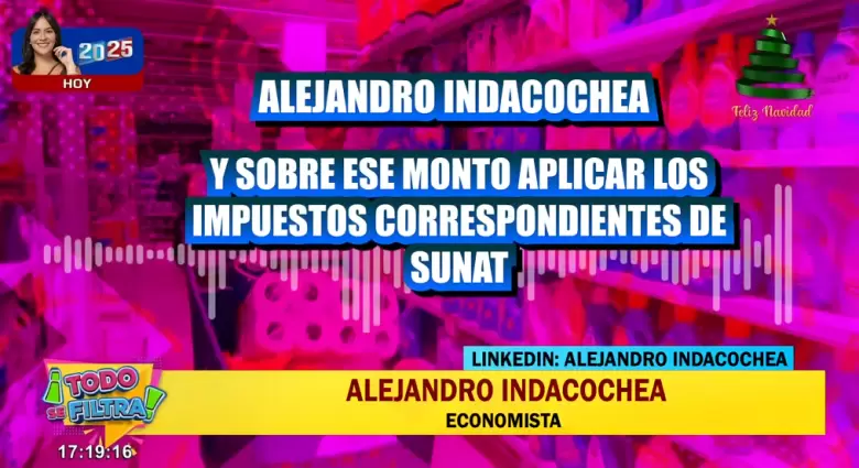 Declaraciones del economista Alejandro Indacochea en 'Todo se filtra'.