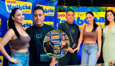 Pamela Franco y Christian Cueva lanzan su tema "El Perro del Hortelano" en Radio Karibe�a.