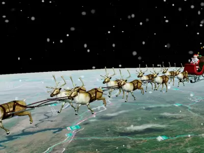 Pap� Noel comenz� su viaje navide�o 2025 y ya reparte regalos por el planeta.