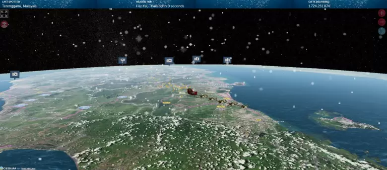Pap� Noel por Tailandia. (NORAD)