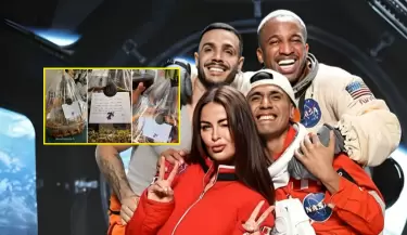 Jefferson Farf�n reparte canastas de Navidad a sus trabajadores por Navidad.