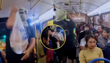 Tiktoker sorprende a pasajeros de bus en Lima con sorteo de pavo navide�o y se vuelve viral-