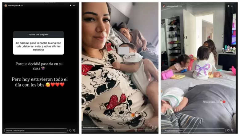 Melissa Klug respondió a sus seguidores en Instagram sobre la ausencia de su hija Samahara en la cena navideña.