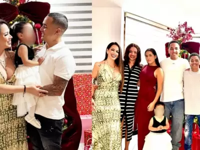 Melissa Klug celebra Navidad en familia junto a Jes�s Barco y sus hijos.