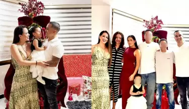 Melissa Klug celebra Navidad en familia junto a Jes�s Barco y sus hijos.