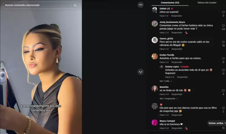 Delany López responde con ironía sobre Jefferson Farfán. (Captura de pantalla)