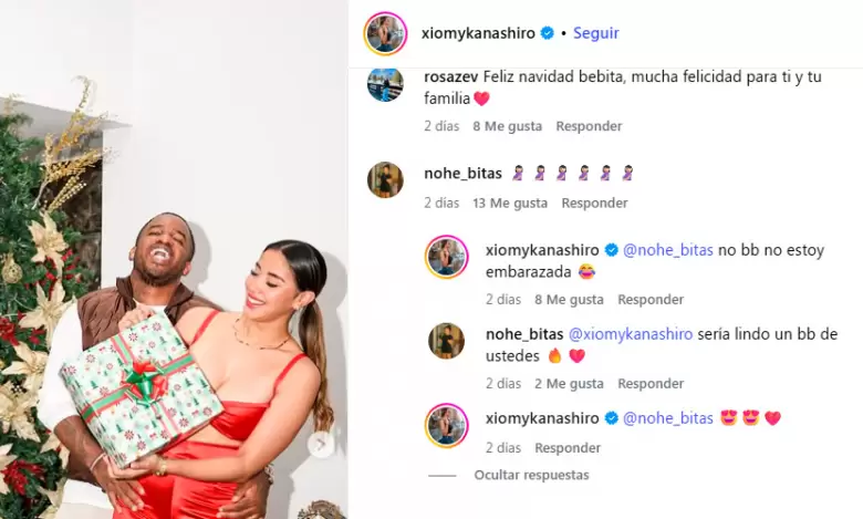 Xiomy Kanashiro responde comentarios