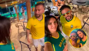 Ros�ngela Espinoza no pod�a creer que se encontr� con Zumba en R�o de Janeiro.