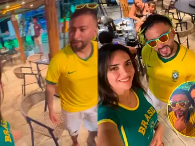 Ros�ngela Espinoza no pod�a creer que se encontr� con Zumba en R�o de Janeiro.