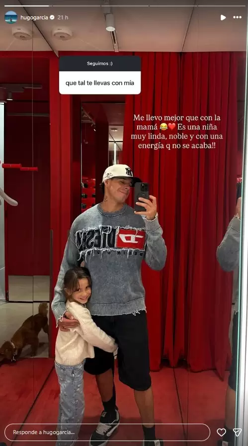 Hugo Garc�a se sincera sobre c�mo se lleva con la hija de Isabella Ladera.