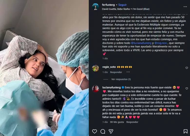 Mensaje de Luciana Fuster