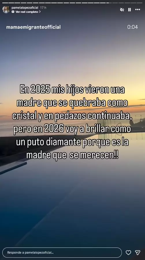 Pamela L�pez cierra el a�o con reflexivo mensaje. (Instagram)