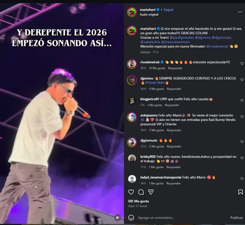 Korina Rivadeneira felicita a Mario Hart. (Captura de pantalla)