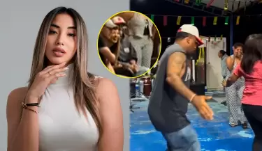 Xiomy Kanashiro estuvo presente en el cumplea�os de Do�a Charo y Jefferson Farf�n bail� festejo.