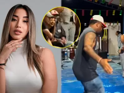 Xiomy Kanashiro estuvo presente en el cumplea�os de Do�a Charo y Jefferson Farf�n bail� festejo.