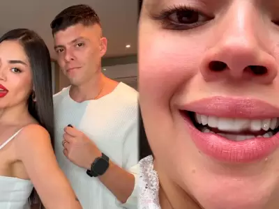 Natalia Segura sufre inesperado accidente dental mientras celebraba captura de Nicol�s Maduro.