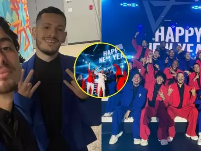 Pato Qui�ones deslumbra como bailar�n de Daddy Yankee en celebraci�n de A�o Nuevo.