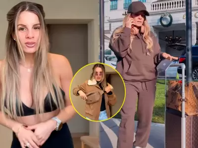 Alejandra Baigorria sufre percance en Espa�a y termina usando la ropa de Said Palao.