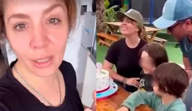 Yidd� Eslava viaj� con sus hijos a Argentina para visitar familia de Juli�n Zucchi