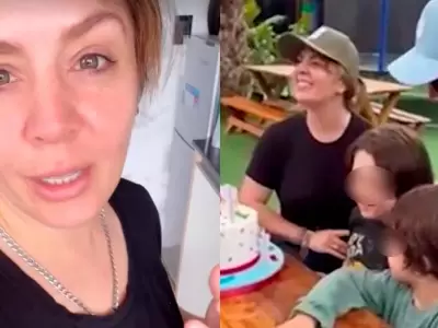 Yidd� Eslava viaj� con sus hijos a Argentina para visitar familia de Juli�n Zucchi