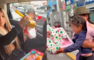 Yahaira Plasencia sorprende entregando regalos a ni�os en las calles: "Nunca es tarde"