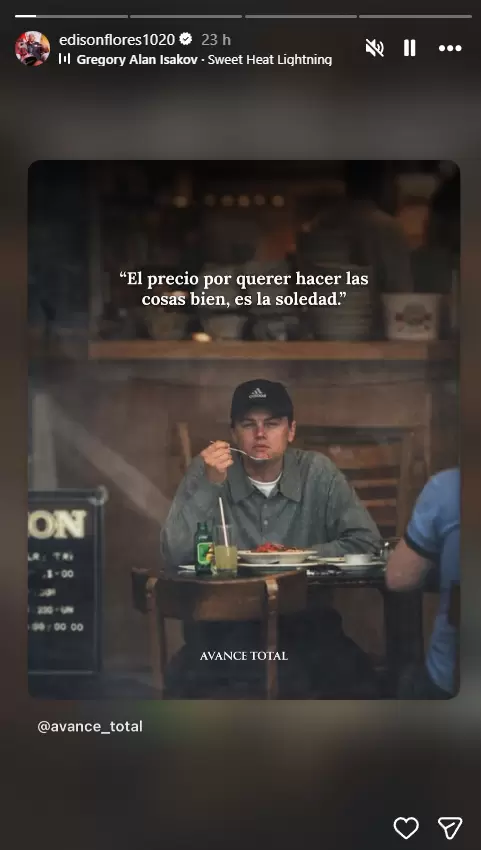 Mensaje de Edison Flores