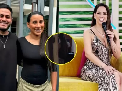 Melissa Klug es vista en comisar�a tras supuesta agresi�n de Bryan Torres a Samahara Lobat�n.