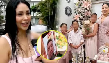 Pamela Franco sobre Cueva llamando en aparente estado de ebriedad a sus hijos