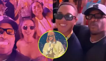 Jefferson Farf�n en concierto de Bad Bunny con Xiomy Kanashiro