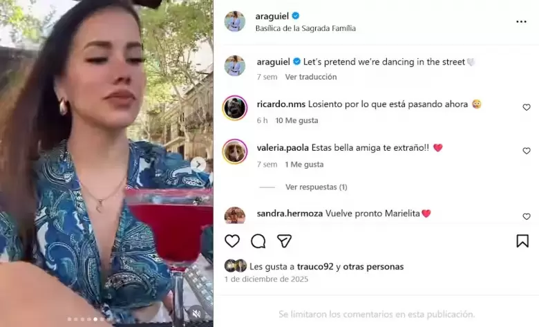 Prometida de Miguel Trauco restinge comentario en su cuenta de Instagram y borra fotos con el futbolista. (Captura de pantalla)