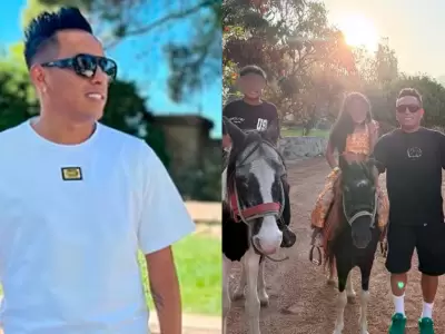 Christian Cueva reaparece con sus hijos