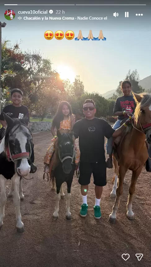 Christian Cueva en sus redes sociales