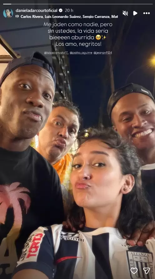 Daniela Darcourt comparte historia con Luis Adv�ncula. (Instagram)