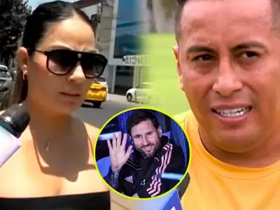 Pamela L�pez molesta con Cueva porque no compr� entrada a su hijo para ver a Messi