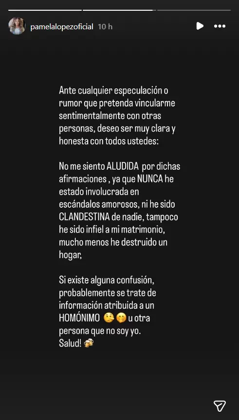 Pamela L�pez responde tras potente mensaje de Christian Cueva en redes sociales.