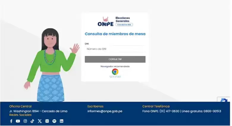 La consulta de miembros de mesa est� habilitada.