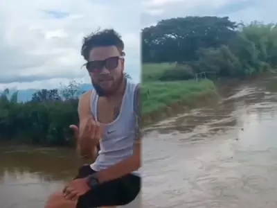 Influencer �ngel Montoya muere tras intentar reto viral en el r�o Cauca.